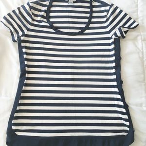 Nautica blue and white stripes tee size Small